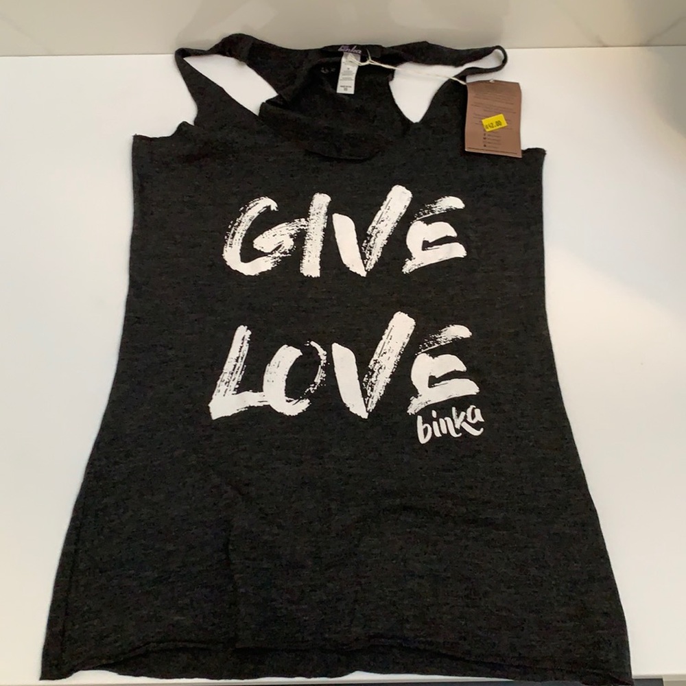 BRAND NEW Binka Racerback tank, smokey grey, Size XS